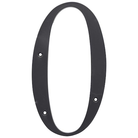 Hillman Hillman Group 847374 6 in. Nail-On Black Plastic House Number - 0 -  3 Piece 847374